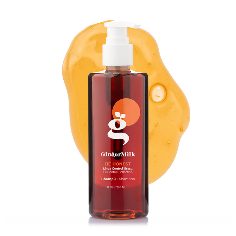 GINGER MILK - Shampoo for Greasy Hair, Build Up, Oily Scalp Dry Ends for all hair types for women and men, with a powerful ginger formula | Be Honest
