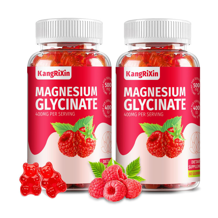 Magnesium Glycinate Gummies - Sugar Free Magnesium Supplements for Adults and Kids, High Absorption Magnesium Gummies Gelatin Free (60 Count (Pack of