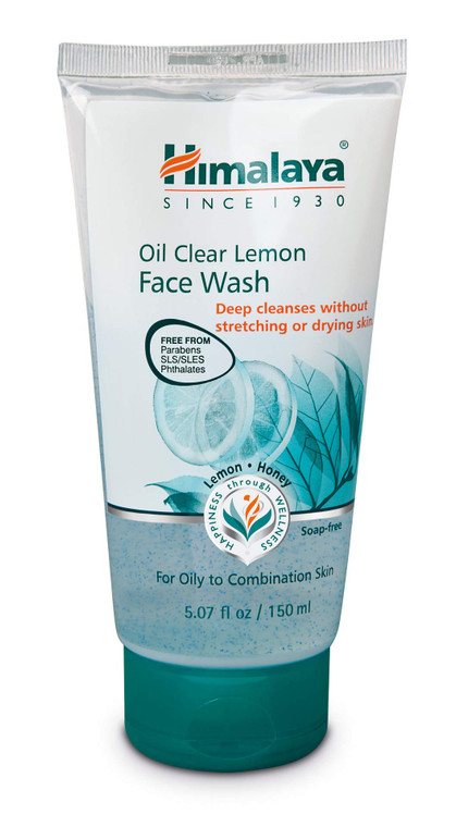 Himalaya Oil Control Lemon Face Wash for Toning, Cleansing and Removing Excess Oil, 5.07 oz