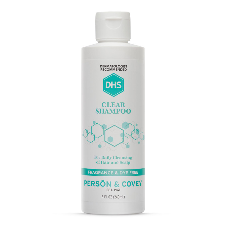 DHS Clear Shampoo - Womens and Mens Shampoo for Sensitive Skin/Unscented, Cleans Hair and Treats Dry Scalp/Irritant-free, Paraben-free, Fragrance-f