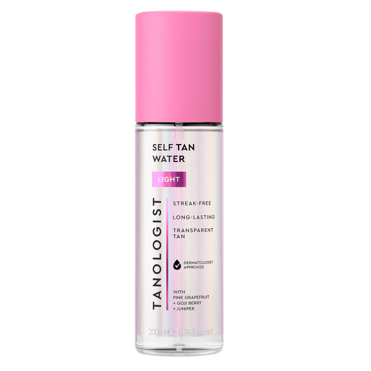 Tanologist Light Self Tan Water, Clear Self Tanning Water, Streak-Free Tanning Mist, Natural Bronze, No Fake Tan Smell, Long Lasting, Clean Ingredien
