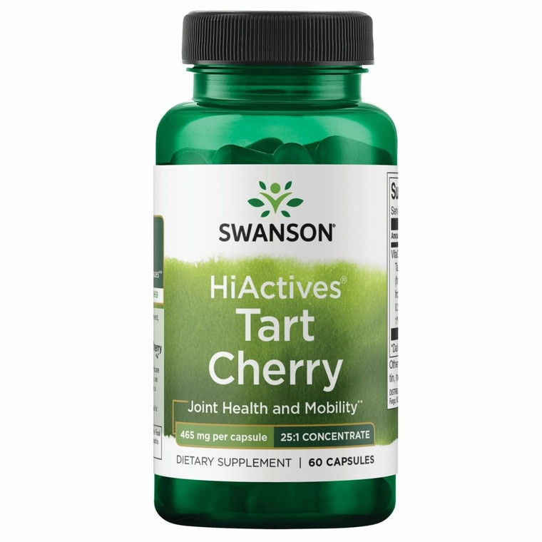 Swanson HiActives Tart Cherry - Natural Supplement Supporting Joint Health, Mobility & Flexibility - Helps Strengthen Collagen Structures & Connectiv