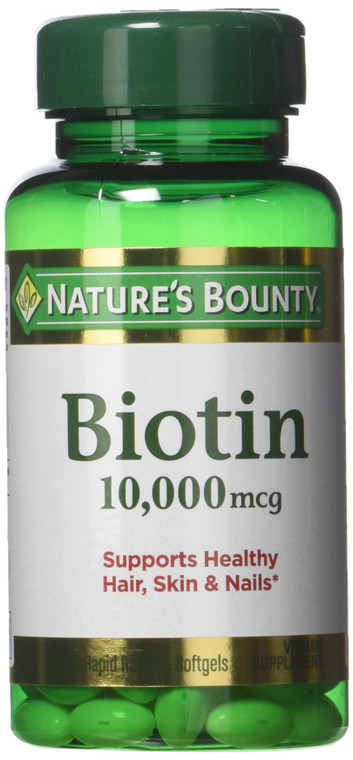 Nature's Bounty Biotin 10,000 mcg, Rapid Release Softgels 120 Each