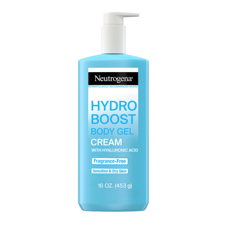 Neutrogena Hydro Boost Body Moisturizing Gel Cream with Hyaluronic Acid, Non-Greasy & Fast Absorbing, Lightweight Hydrating Body Lotion for Normal to