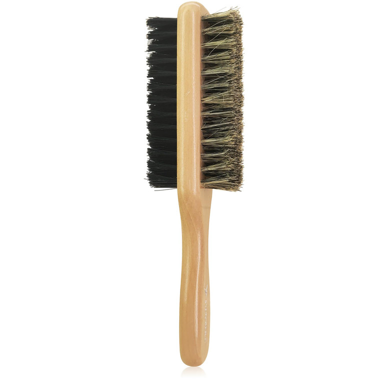 Premium Dual-Sided Beard Brush for Men with Bristle and Nylon Bristles, Professional Grooming Tool for Softening and Styling with Beard Oil, Balm, Wa