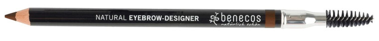 Benecos Eyebrow-Designer, All-Natural Eyebrow Pencil and Brush - Soft, Subtle, Natural Look, Vegan (Brown)