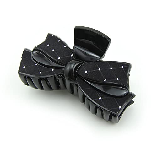 Meilliwish Noble Beautiful Lady Hair Claw Clip 1 PCS (D25)(Black)