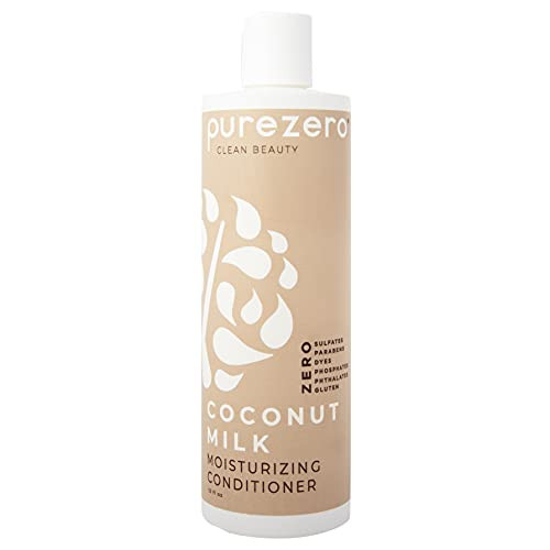 Purezero Coconut Milk Moisturizing Conditioner - 12 Fl Ounces - Intense Hydration & Increase Shine - Fight Dandruff & Frizz - Zero Sulfates, Parabens