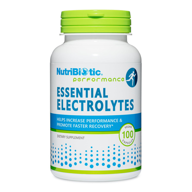 NutriBiotic Essential Electrolytes, 100 Ct Capsules | Supports Increased Performance & Faster Recovery | Pharmaceutical Grade Vitamin C with Electrol
