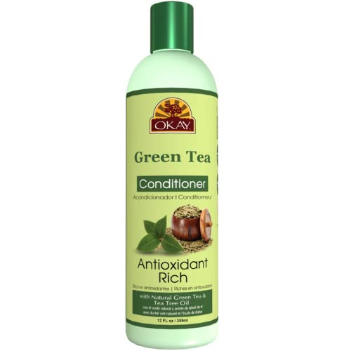 OKAY | Green Tea Nourishing Antioxidant Rich Conditioner | For All Hair Types & Textures | Revitalize - Rejuvenate - Restore | With Tea Tree Oil | Fr