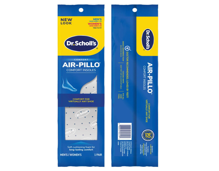 Dr. Scholl's Insoles Air-Pillo Cushioning - 3 Pairs (Men's Sizes 7-13 & Women's Sizes 5-10)