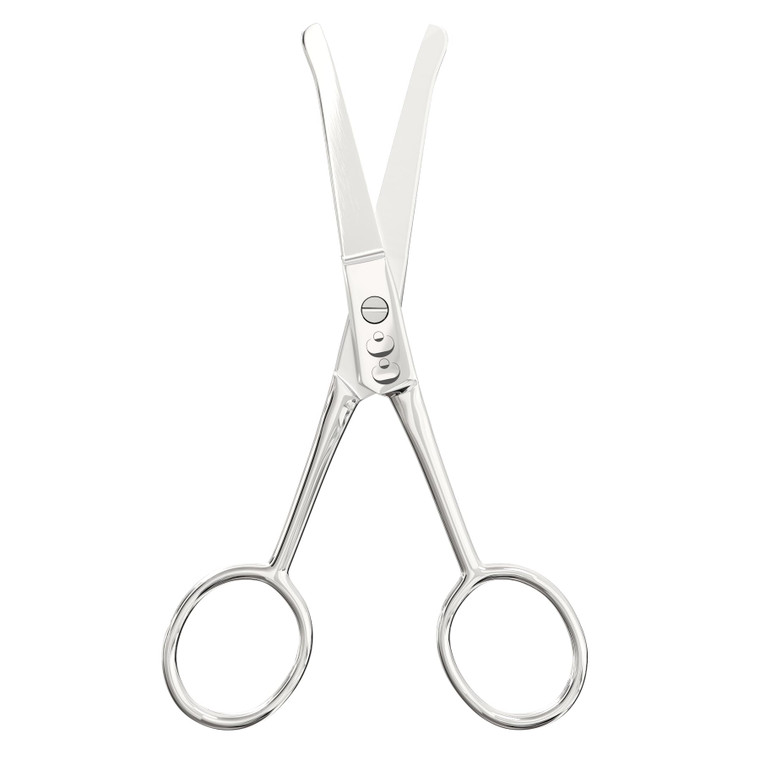 Coco's Rounded Safety Nose & Ear Hair Scissors  Precision Stainless Steel Grooming Tool for Men & Women, Eyebrow & Facial Hair Trimming, Mustache, B