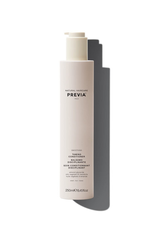 PREVIA Smoothing Taming Conditioner | Anti-Frizz Deep Conditioning with Almond Extract | Vegan, Sulfate-Free, Hydrating Formula for Soft, Manageable