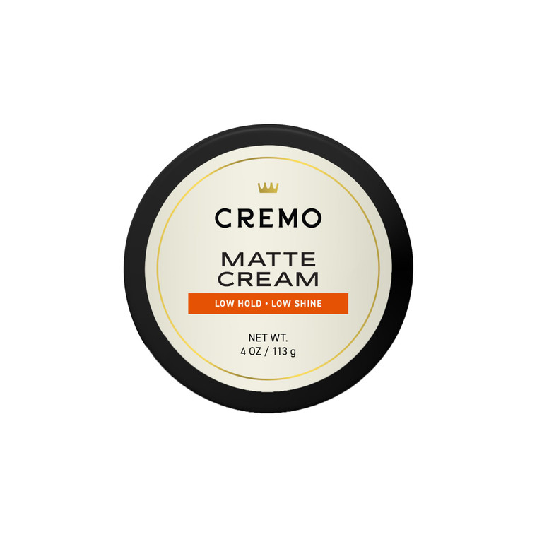 Cremo Hair Styling Matte Cream, Premium Barber Grade, Light Hold, Low Shine, Hair Cream and Hair Products For Men, 4 Oz