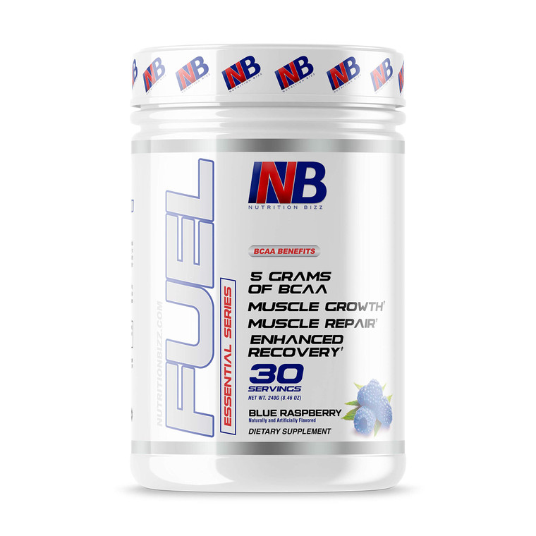 NutritionBizz BCAA Powder, 5 Grams of BCAAs Amino Acids, Post Workout Recovery Drink for Muscle Building, Recovery, and Endurance, 30 Servings (Blue