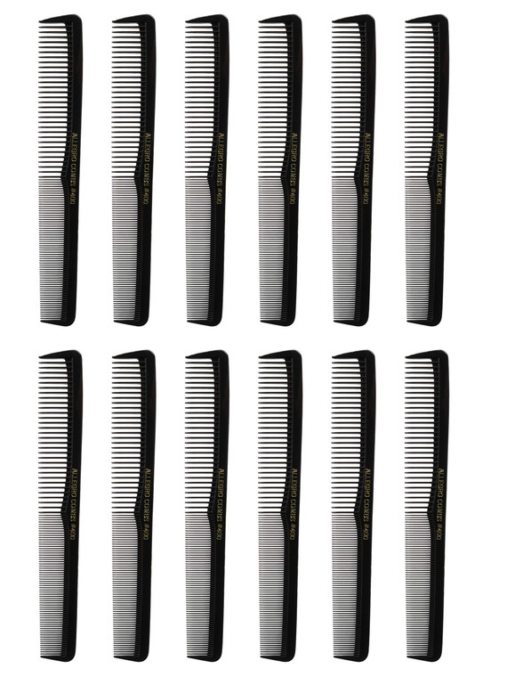 Allegro Combs #400 Barber Combs  12 Pack Professional Hair Cutting and All-Purpose Combs for Barbers and Stylists  Made in USA (Fresh Pink)