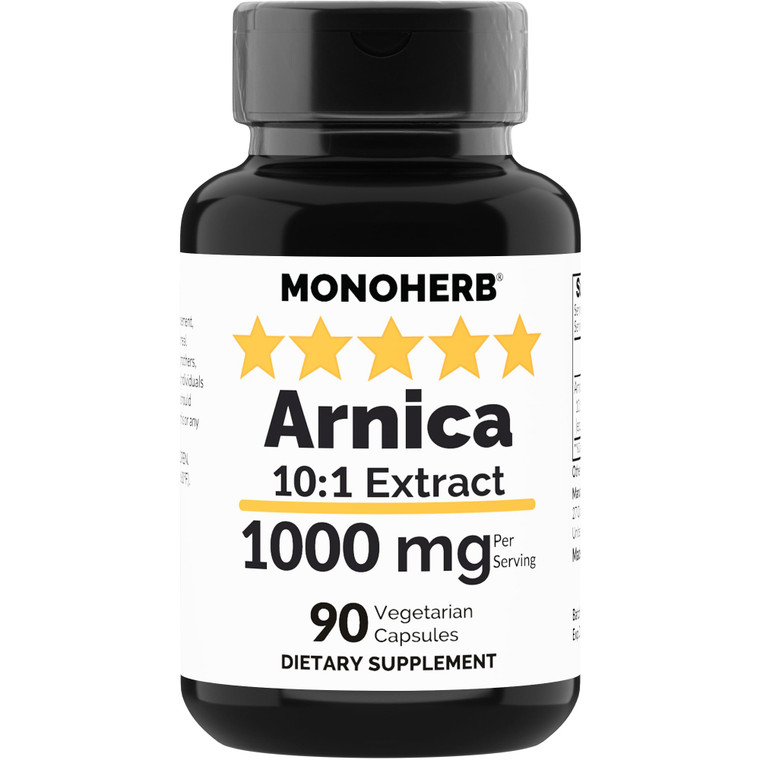 MONOHERB Arnica Extract 1000 mg - 90 Vegetarian Capsules