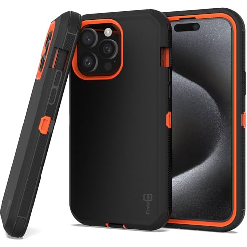CoverON Rugged Designed for Apple iPhone 16 Pro Max Case, Heavy Duty Constuction Military Grade A Etched Grip Hybrid Rigid Armor Skin Cover Fit iPhon
