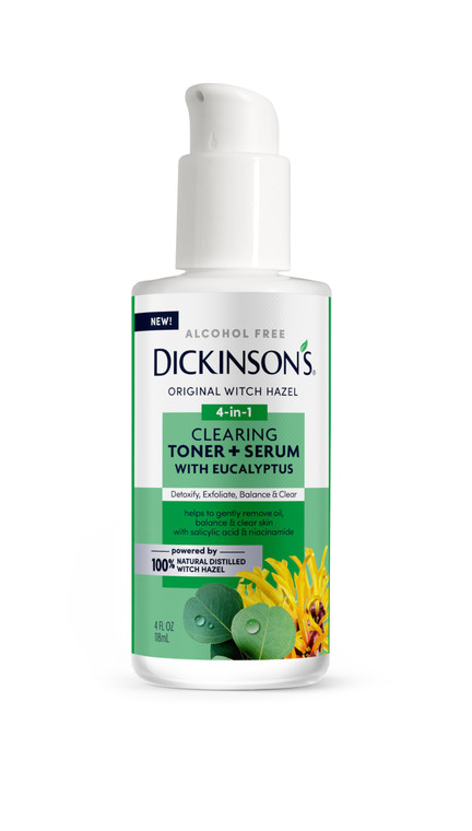 Dickinson's Original Witch Hazel Clearing Toner + Serum with Eucalyptus | 100% Natural Distilled Witch Hazel | Alcohol-Free | Detoxifies & Tones Skin