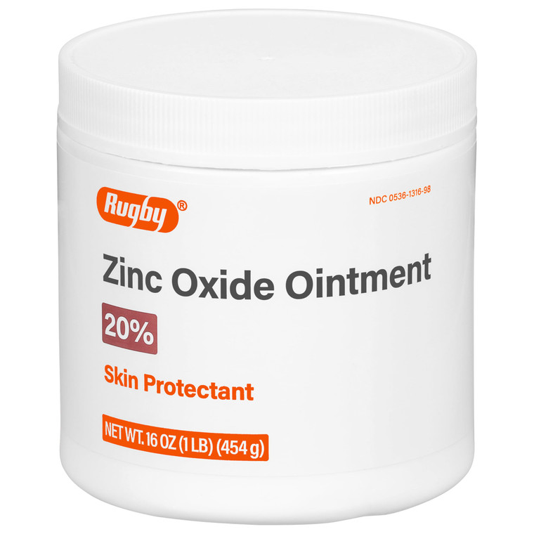Rugby Zinc Oxide Ointment Skin Protectant - 20% - 16 Oz (1lb) (454 g) (1 Pack)