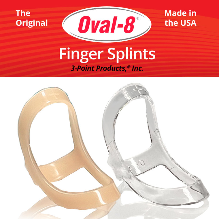 3-Point Products Oval-8 Finger Splint, Support and Protection for Arthritis, Trigger Finger or Thumb, and Other Finger Conditions, Size 3, (Pack of 1