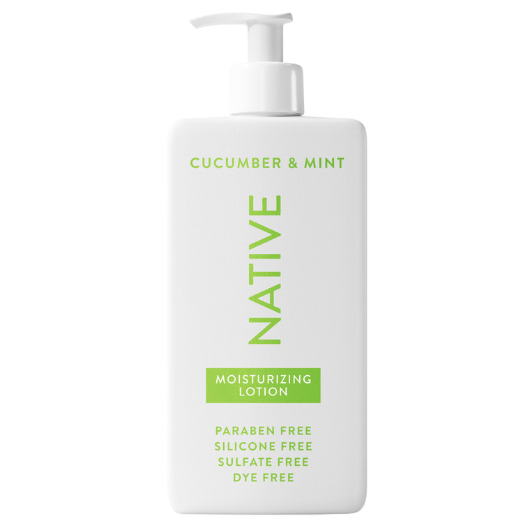 Native Body Lotion Contains Naturally Derived Plant-Based Moisturizers for Women and Men | Restores Dry Skin, Cucumber & Mint, 16.5 fl oz