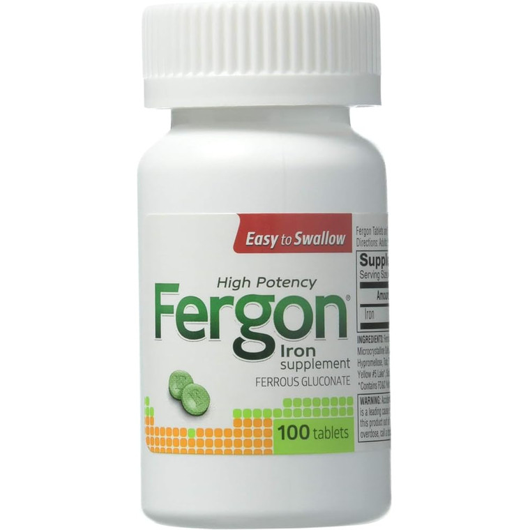Fergon High Potency Iron Supplement, 100 Count