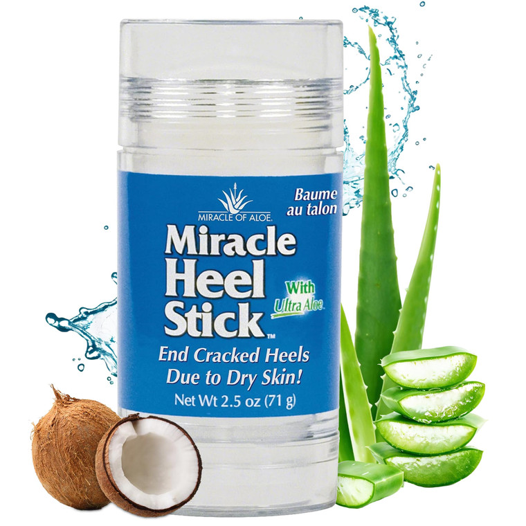 Heel Balm for Dry Cracked Feet  Miracle Heel Stick with Foot Repair Cream  Repairs Dry, Cracked Heels & Feet  Ultra Aloe Formula Moisturizes, Soft