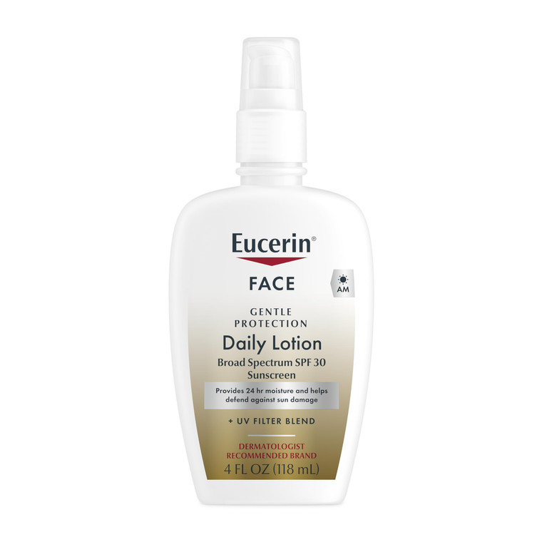 Eucerin Daily Protection Face Lotion with Broad Spectrum SPF 30 Sunscreen, Face Sunscreen Moisturizes and Helps Protect Sensitive, Dry Skin, Fragranc