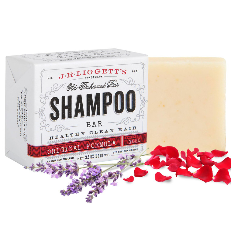 J·R·LIGGETT'S Shampoo Bar - Original Formula, All Natural Solid Bar Shampoo for Hair with Coconut Oil & Castor Oil, Sulfate Free, GMO Free, Gentle La