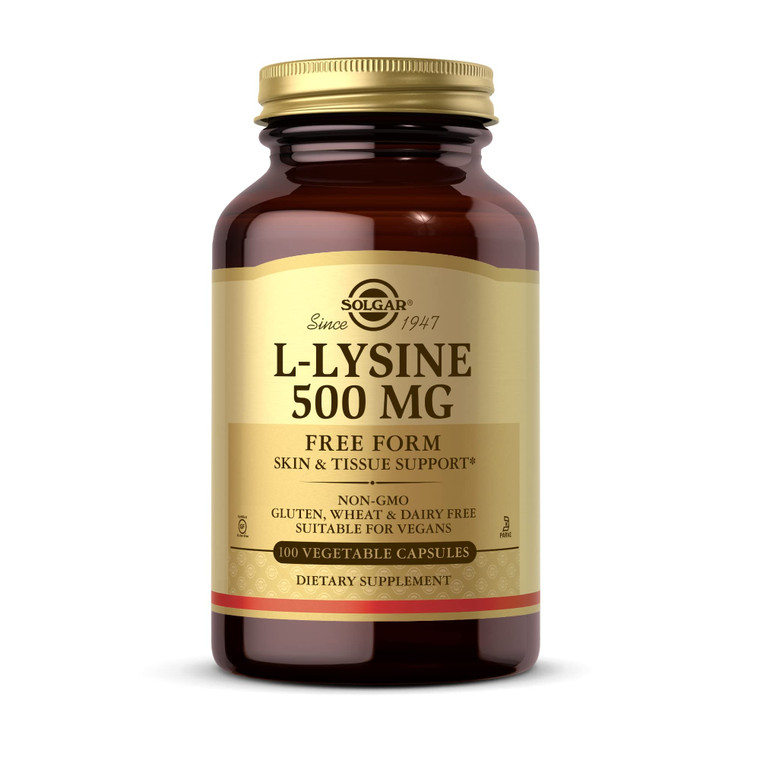 Solgar L-Lysine, 500 Mg, 100 Veggie Caps