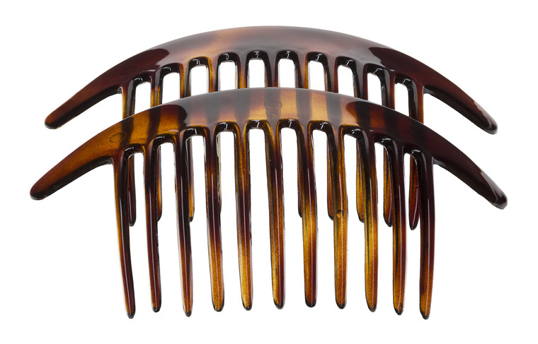 France Luxe Belle Interlocking Comb Pair - Tortoise