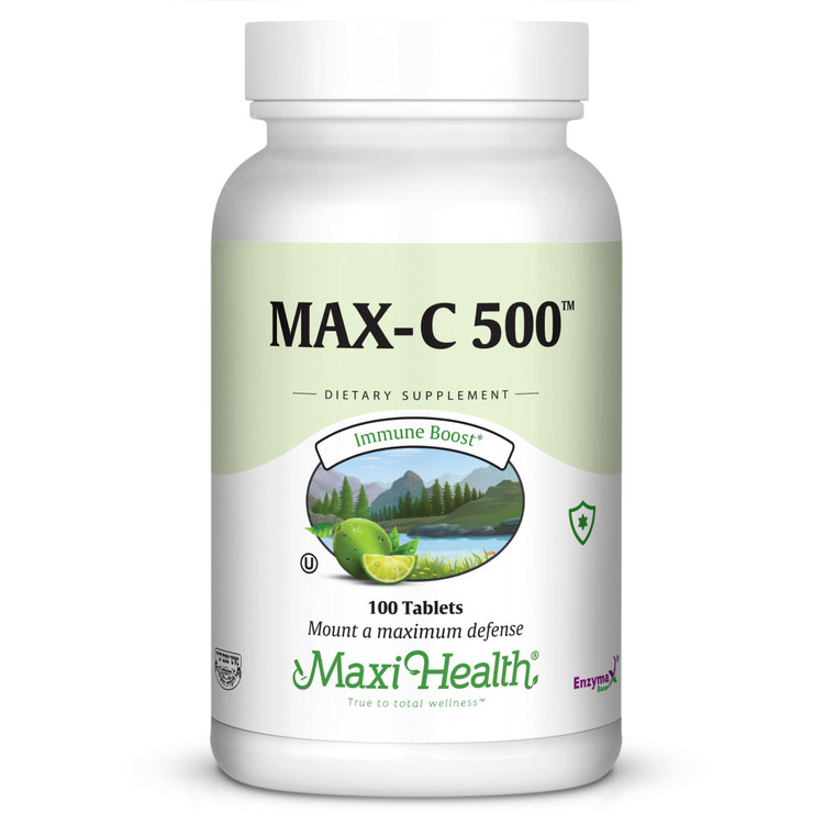 Maxi Health MAX C 500 mg - Vitamin C - with Lemon Bioflavonoids Complex - 100 Tablets