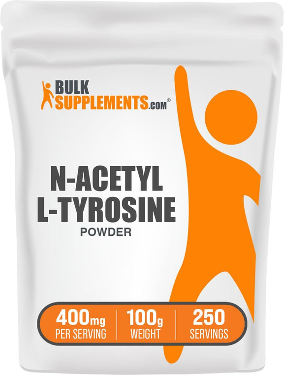 BulkSupplements.com N-Acetyl L-Tyrosine Powder -Tyrosine Supplement, NALT Powder, Amino Acid Supplement - Unflavored & Gluten Free, 400mg per Serving
