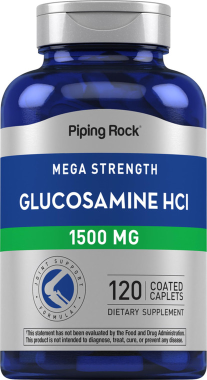Piping Rock Glucosamine HCL 1500mg | 120 Caplets | Mega Strength | Non-GMO & Gluten Free Supplement