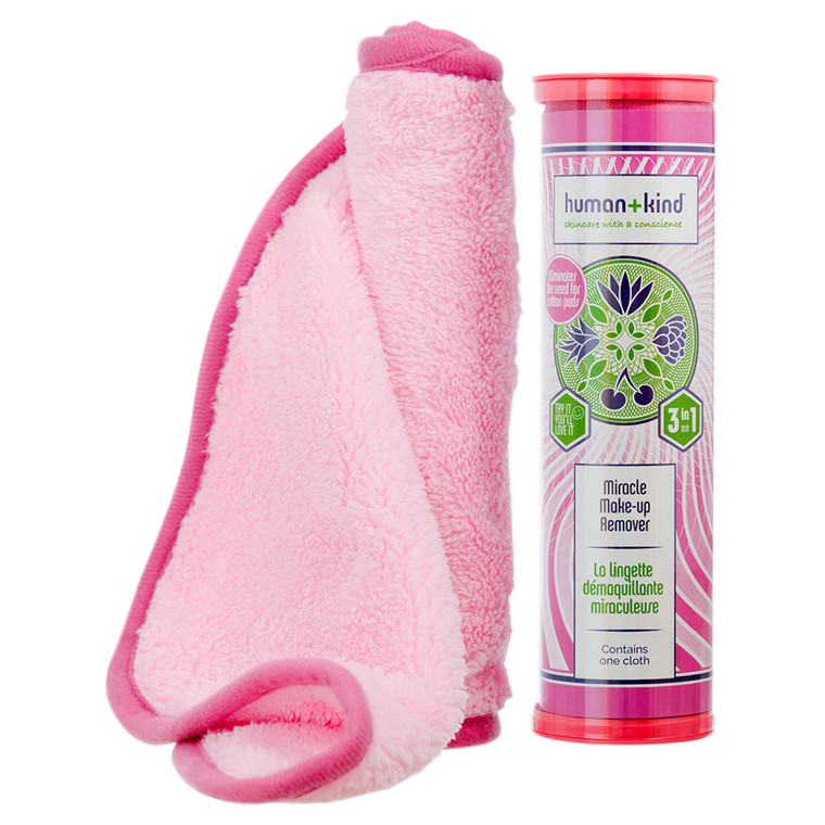 Human+Kind Miracle Makeup Remover - Super Soft, Washable Makeup Cleanser Towel and Skin Exfoliator - Sustainable Alternative to Disposable Makeup Wip