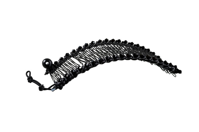 HairZing Clip | Medium Vintage Clincher Comb Tool for Thick, Thin, and Curly Hair| Stretchy Banana Hair Clips for Girls | Elastic Double Comb Clip wi