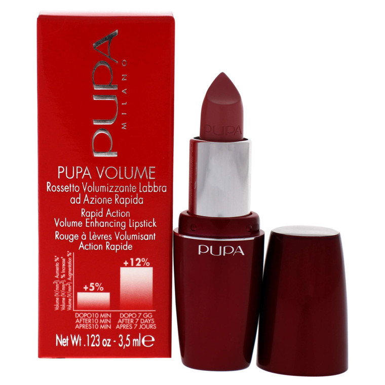 Pupa Milano Volume Enhancing Lipstick - Bright And Defined Lips - Smooth, Super Creamy And Comfortable Texture - Combats Flaking And Discomfort - Rap