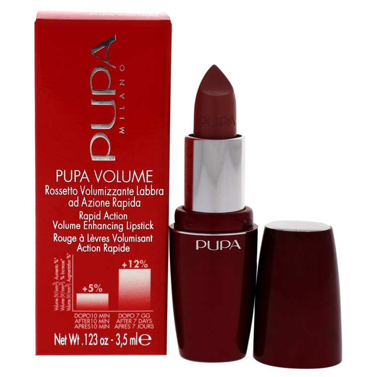 Pupa Milano Volume Enhancing Lipstick - Bright And Defined Lips - Smooth, Super Creamy And Comfortable Texture - Combats Flaking And Discomfort - Rap