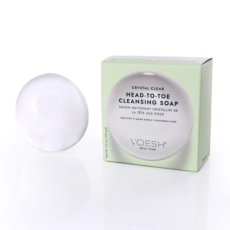 VOESH pH-Balancing Vegan Clear Soap for Sensitive Skin - Unscented, Mild Cleansing Bars for Face & Body - Gentle, Natural Soap for Women and Men - Fr