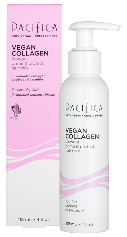 Pacifica Heat Protection Spray for Hair - Vegan Collagen Blowout Prime & Thermal Protection Hair Milk - Blow Dry Spray - for Curly, Wavy & Straight H