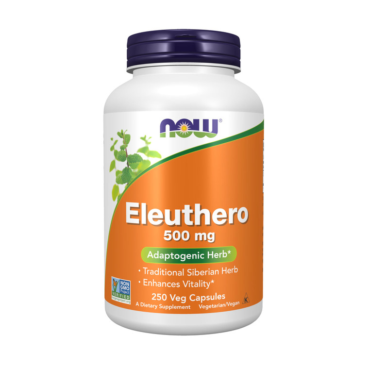 NOW Supplements, Eleuthero (Eleutherococcus senticosus) 500 mg, Adaptogenic Herb*, 250 Veg Capsules