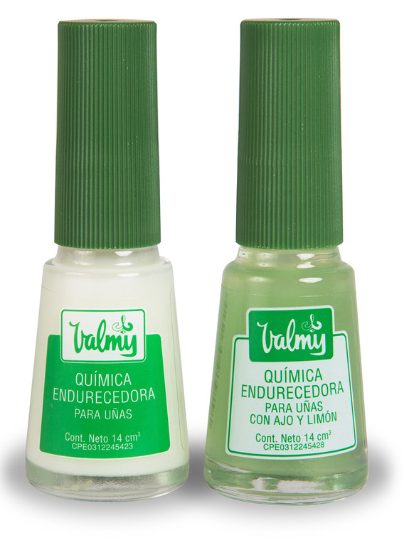 Valmy 2in1 Garlic Nail Hardener & Lemon Nail Whitener, and Nail Strengthener for Thin Nails and Growth Base Coat Nail Polish Set - Endurecedor de Uña