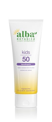 Alba Botanica Kids Sunscreen Body Lotion SPF 50, 3 Oz