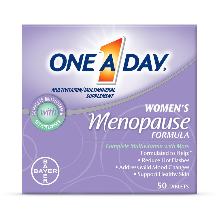 One A Day Women's Menopause Multivitamin with Vitamin A, Vitamin C, Vitamin D, Vitamin E and Zinc for Immune Health Support, Bone health, 50 Count