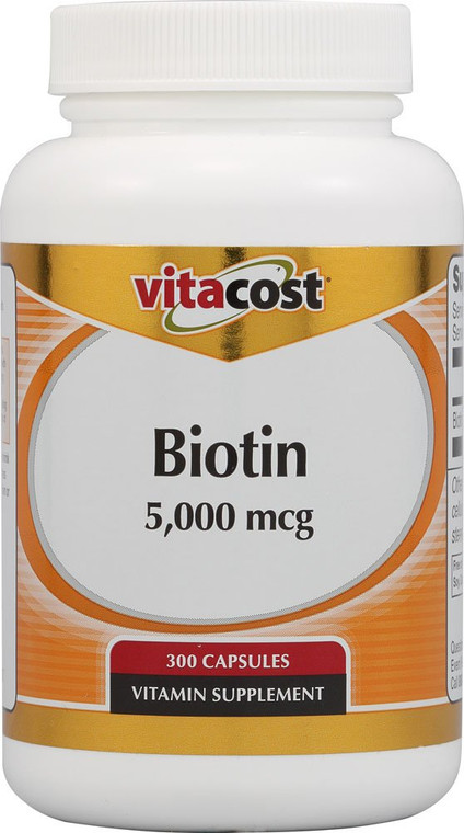 Vitacost Biotin - 5000 mcg - 300 Capsules