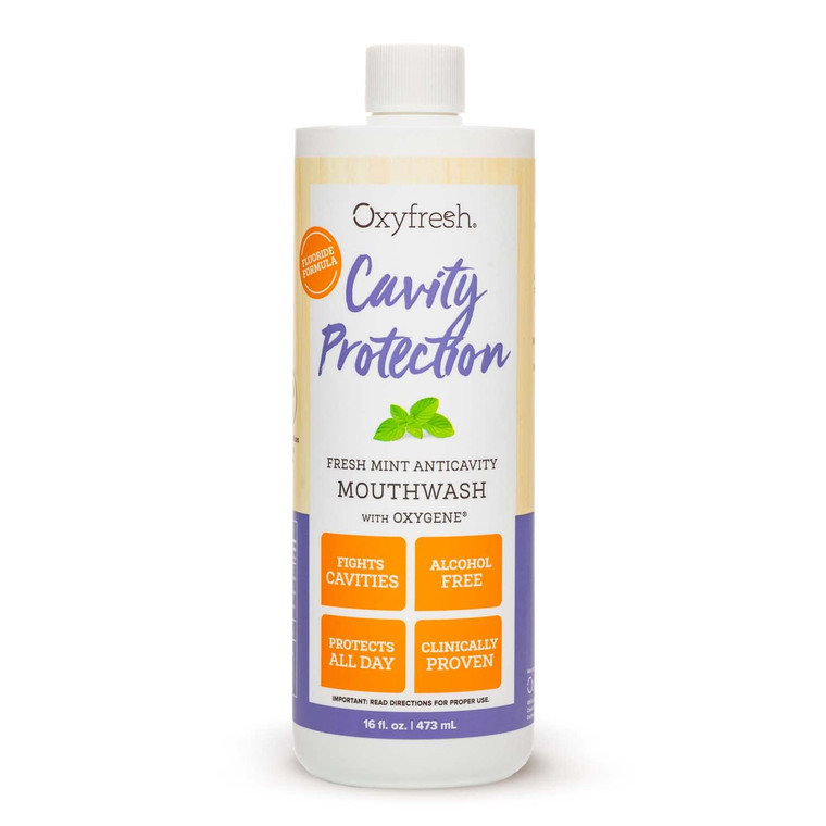 Oxyfresh Cavity Protection Fluoride Mouthwash  Anticavity Mouthwash for Sensitive Teeth, Non - Staining, Alcohol Free, Lasting Fresh Breath - 16 fl