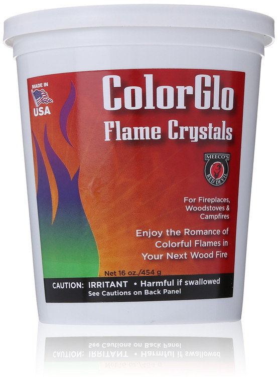 MEECO'S RED DEVIL - ColorGlo Color Flame Crystals - for Fireplace and Campfore, Gray (16 Oz)