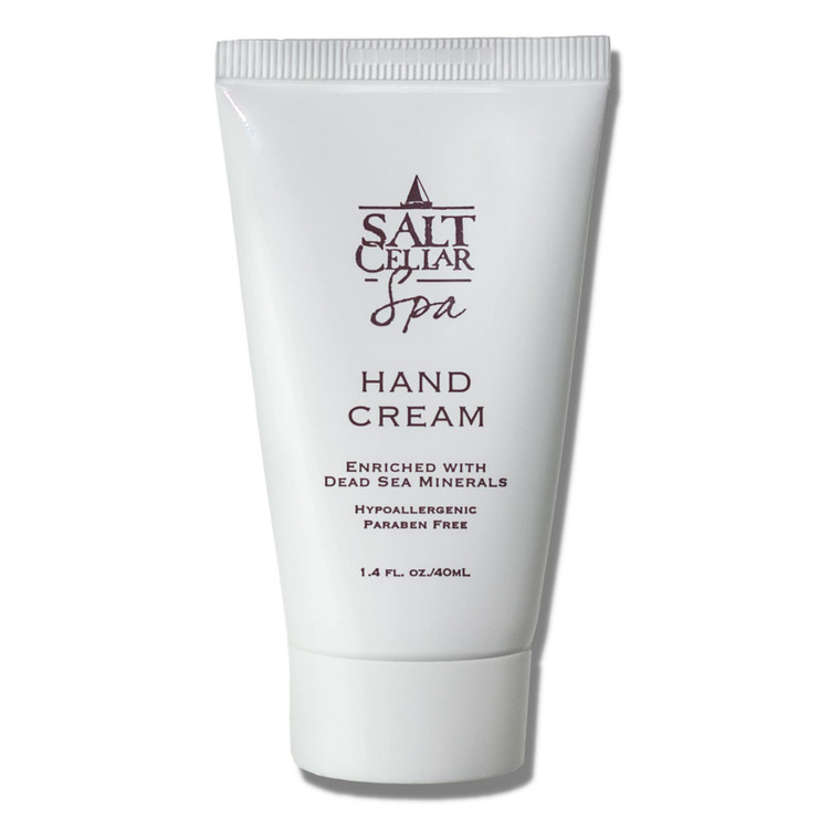 Salt Cellar Spa Dead Sea Mineral Hand Cream, Moisturizer Lotion for Dry, Cracked Skin Enriched with Glycerin, Olive Oil, Paraben Free, Fast Absorbing