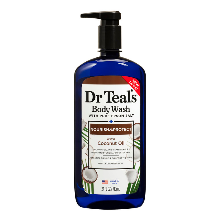 Dr Teal's Body Wash, Nourish & Protect with Coconut Oil, 24 fl oz